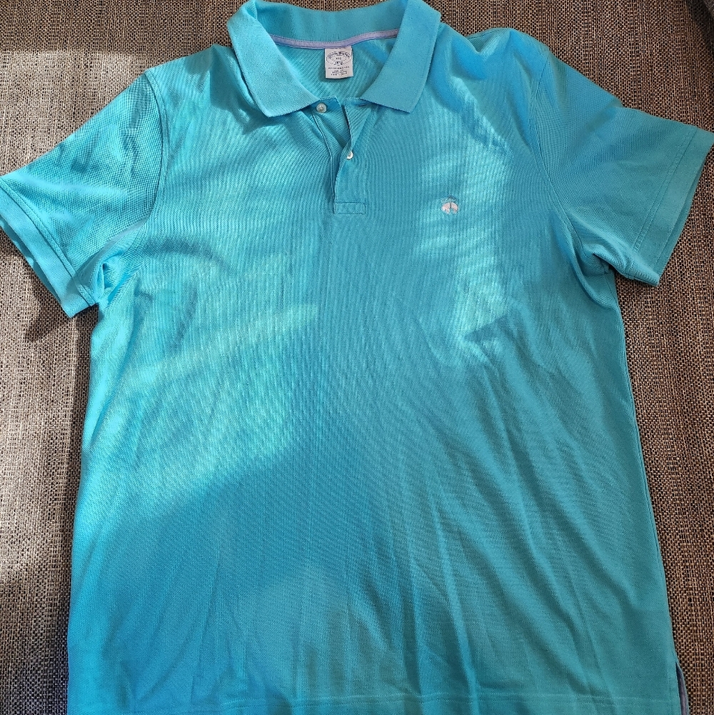 Brooks Brothers Slim Fit Aqua Polo Shirt